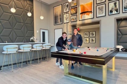 Terry and Bryan with their son