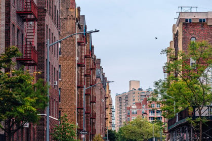 Apartment buildings in Brighton Beach