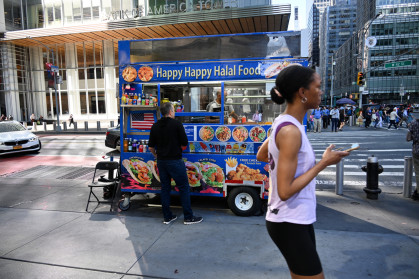 Happy Halal food cart in Manhattan