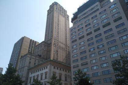 Apartment buildings near Central Park in Manhattan