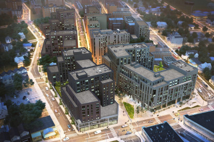 A rendering of the eight buildings in the Far Rockaway, Queens development project dubbed the Rockaway Village Apartments. A rendering of the eight buildings in the Far Rockaway, Queens development project dubbed the Rockaway Village Apartments.