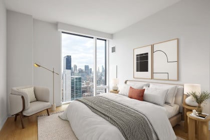 A staged apartment at 451 10th Avenue in Hudson Yards.