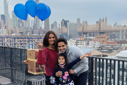 Neha Jain and family in Long Island City