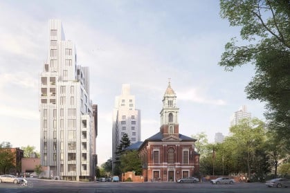 The 14-story Nine Chapel luxury condominium is a new development in Downtown Brooklyn. The 14-story Nine Chapel luxury condominium is a new development in Downtown Brooklyn.
