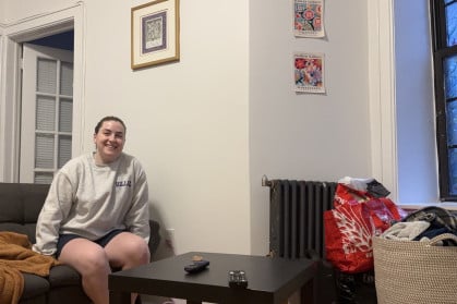 Naama Davidovics in her Morningside Heights apartment