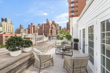 staged outdoor space NYC at 212 East 70st St. #4b