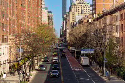 Residential street in Manhattan