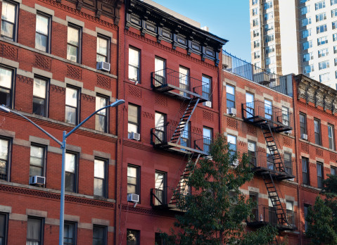 Brick buildings in NYC
