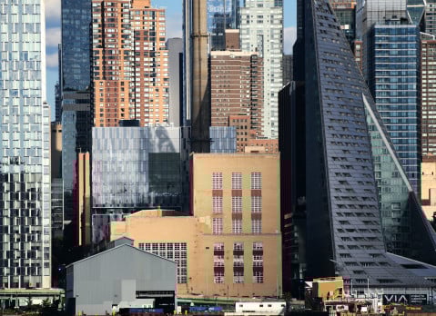 View of NYC condo buildings from New Jersey