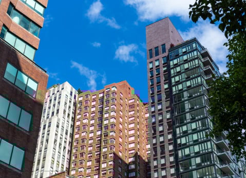 Apartment buildings in Lower Manhattan