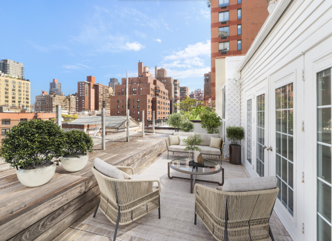staged outdoor space NYC at 212 East 70st St. #4b