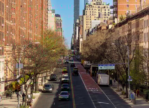 Residential street in Manhattan