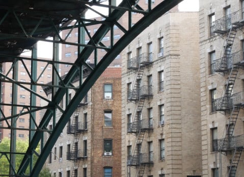 Apartment buildings in Harlem near 125th St