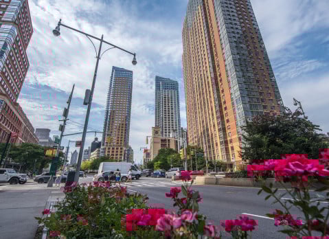 Residential buildings along Flatbush Avenue, Brooklyn