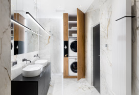 washer dryer condo bathroom
