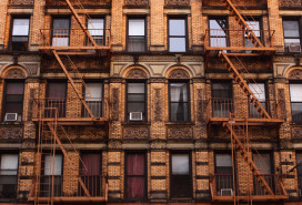 Photo of Tenement in Manhattan, New York stock photo