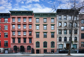 Brownstone buildings in NYC