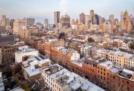 Aerial view of downtown Brooklyn
