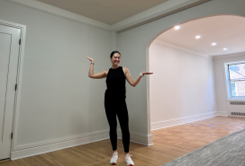 Rachel's one-bedroom co-op apartment is newly renovated.