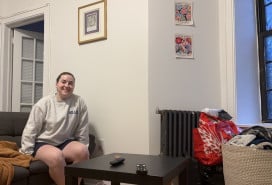 Naama Davidovics in her Morningside Heights apartment