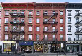 Apartment buildings on Bedford Street in Williamsburg, Brooklyn