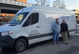 Shimon Olesker and Mark Seidenfeld, founders of Just SO Constructionwith a company van