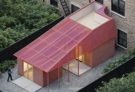 An ADU designed for a roof deck.