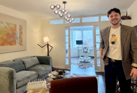 Dylan in his Murray Hill apartment