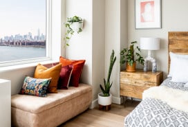 A studio with a view at 5241 Center Blvd. is available as a re-rental.