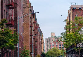Apartment buildings in Brighton Beach