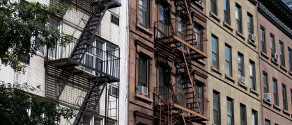 Residential Buildings with Fire Escapes on the Upper East Side of New York City