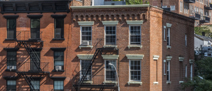 Chelsea neighborhood street,New York, Manhattan, NYC - stock photo