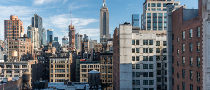 Apartments on the New York City skyline