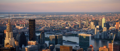 New York City Skyline seen from the Empire State Building at Dusk