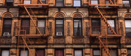 Photo of Tenement in Manhattan, New York stock photo