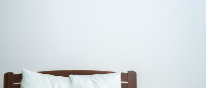 A bed on the white background