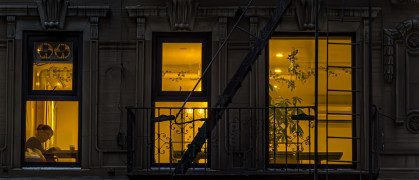 New York, NY, USA - December 21, 2015 - Home alone above the former L’ Greta Spa in New York City.