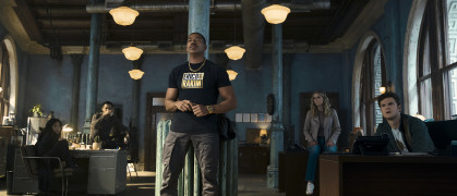 Marvin Milk (Laz Alonso) and the gang hang in their Flatiron Building offices in the fourth season of the hit show "The Boys", which aired its final episode in July.