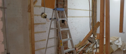 Suzanne Seggerman's damaged Noho loft. Suzanne Seggerman's damaged Noho loft.