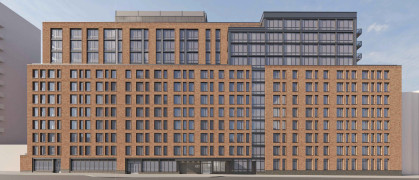 A rendering of the 12-story building on East Houston Street.