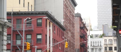 Apartment buildings at Grand and Crosby streets in Soho, Manhattan