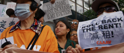 ​Samantha Bravo and CAAAV: Organizing Asian Communities rally at a Rent Guidelines Board hearing