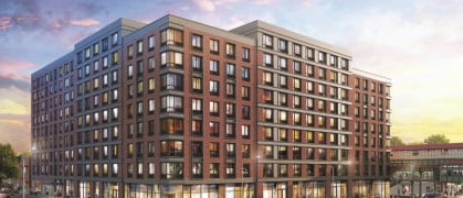 A rendering of the 251-unit building in Wakefield, the Bronx.