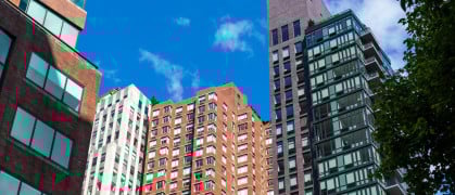 Apartment buildings in Lower Manhattan