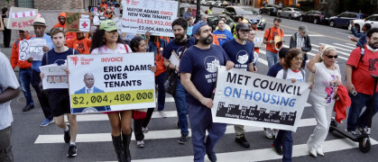 NYC tenants marched to Gracie Mansion to protest a hike in rents