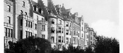 Residential buildings along 76th Street and Riverside Park in the late 19th century. Residential buildings along 76th Street and Riverside Park in the late 19th century.