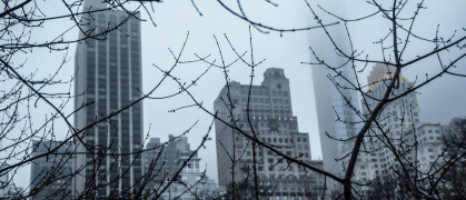 NYC buildings in winter