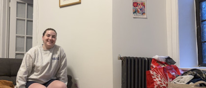 Naama Davidovics in her Morningside Heights apartment