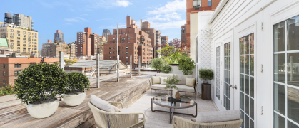 staged outdoor space NYC at 212 East 70st St. #4b