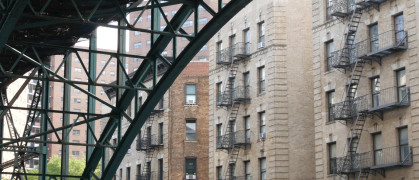 Apartment buildings in Harlem near 125th St